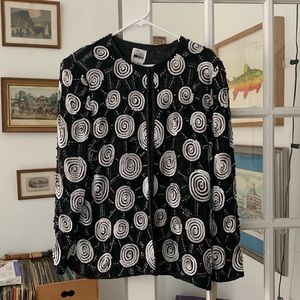 Vintage 70-80s Sequin Swirl Cardigan/Blazer - Size L - NWT